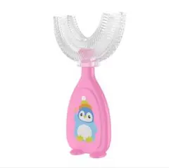 ペンギンデザイン歯ブラシ（ピンク・青）　車歯ブラシ（ピンク・青）　U字歯ブラシ