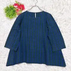 【ジョルジュレッシュ】 7分袖カットソー チェック柄 （S） コットン