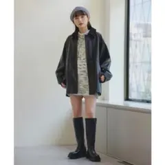 kastane BACKオープンメランジニット