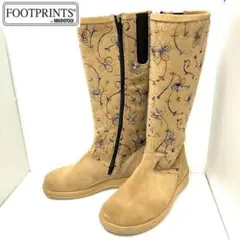 FOOTPRINTS ビルケンシュトック ロングブーツ 刺繍 サイドジップ