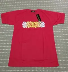 【新品】Nissen ニッセン ハイビスカス花柄プリント Tシャツ 赤 SA