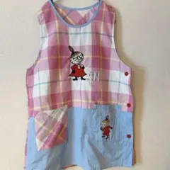 MOOMIN/リトルミィ＆ニョロニョロ/エプロン/保育,介護,看護/M-L