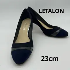 ルタロン　LETALON ネイビー　ナイロン　スエード　パンプス