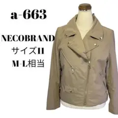 美品 ライダースジャケット NECOBRAND M-L相当 ナイロン生地 軽い