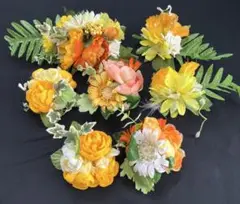 フラダンス用　黄色ベースのヘアアクセサリーセット