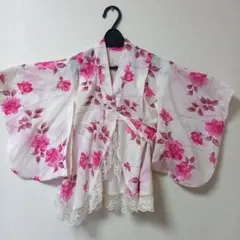 ハンドメイド　浴衣　帯つき