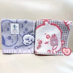 ちいかわ　ハンカチ　２枚セット　おかお　ハチワレ　うさぎ　おじぎ