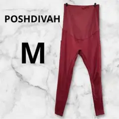 POSHDIVAH 【M】ワインレッド マタニティパンツ ヨガ レギンス