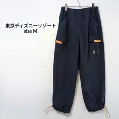 東京ディズニーリゾート カーゴパンツ ネイビー ナイロン製 ミッキー t4462