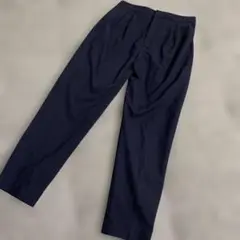 美品　アンタイトル　レーヨン混　パンツ　ネイビー1