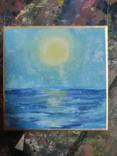 アクリル絵の具 海の風景