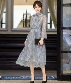 niana ボウタイ レース 結婚式 ワンピース ドレス