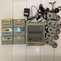 【動作未確認】任天堂スーパーファミコン本体 + ゲームカセット6本