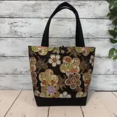ハンドメイド　ミニトートバッグ　No.896 帯バッグ 帯リメイク