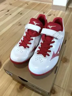 Mizuno 野球ジュニアスパイクシューズ ホワイト/レッド