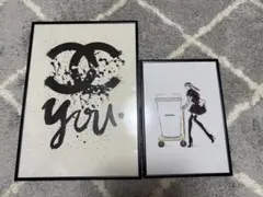 CHANEL パロディ ポスター込　A3・A4 ブラック フォトフレーム
