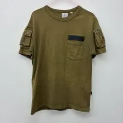 avirex U.S.A ミリタリースタイル Tシャツ オリーブ色M ◆21