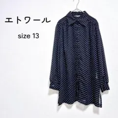 エトワール ドットシャツ シースルー LL ブラックゆったり オーバーサイズ