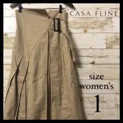 【値下不可】 新品・CASA FLINE・プリーツコットンスカート・size 1