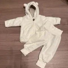 H＆M ホワイトフリースジャケットとパンツセット