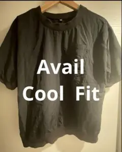 【Avail】接触冷感 クルーネックカットソー　Black L