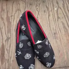 新品BARNI VARNO ロゴ柄スリッポン 黒