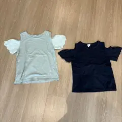 BEE des BEE レース袖 Tシャツセット オフショルダー