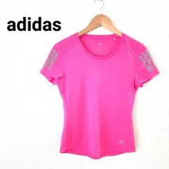 adidas ランニング用 蛍光ピンクTシャツ L