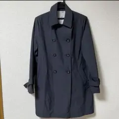 美品　トレンチコート　Lサイズ　レディース　アウター　ネイビー