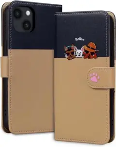 ﻿iphone11ケース　手帳型　犬柄　シンプルスマホケース　iphoneケース