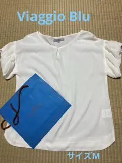 Viaggio Blu アイボリー　半袖ブラウス