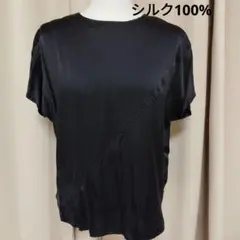 Givy 黒 シルク 100%半袖トップス