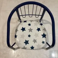 豆イス　星柄　ベビーチェア ネイビー