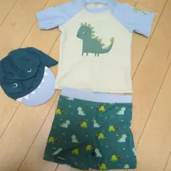 恐竜デザイン 水着セット（帽子付き）