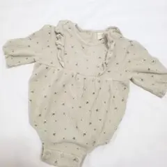 テータテート ロンパース 小花柄 70cm グリーン