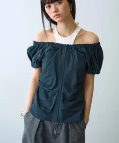 CODE A (コードエー) sporty gathered blouse
