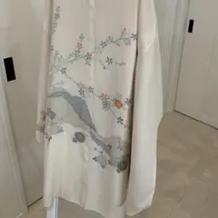 大正ロマン　昭和レトロ　アンティーク　羽織り　着物　和洋折衷　マジョリカお召し