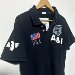 Abercrombie & Fitch ポロシャツ M ブラック　インディアン
