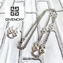希少★GIVENCHY ジバンシイ 刻印有り Gロゴチェーン シルバーネックレス