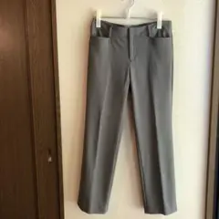 グレー スラックス ノータックオフィスカジュアル
