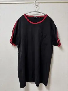 Relco 【XLサイズ】　黒/赤 Tシャツ　男女兼用　ブラック　レッド