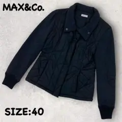 Maxu0026Co. 切り替え中綿ジャケット エルボーパッチ MaxMara
