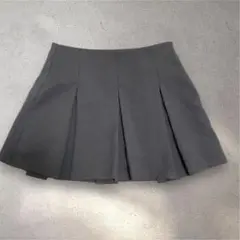 GU ジーユー　プリーツミニスカート　フレアスカート　グレー　ミニ丈　M