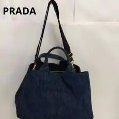 LY02 プラダ 極美品 カナパMM 2wayバッグ ショルダーストラップ付き