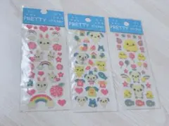 平成 レトロ PRETTY sticker つぶつぶシール ひよこ うさぎ いぬ