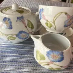 フランス ビンテージ リモージュ Limoges カップ&ソーサー 朝顔 夕顔
