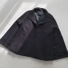 【美品】シンゾーン カシミヤ混 ポンチョ ショート丈 コート