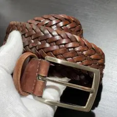 アンダーソンズ Anderson's レザー メッシュ ベルト イセメン W80