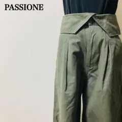 希少　パシオーネ　カーゴパンツ　インタック　ワイド　ポケット　グリーン　36S