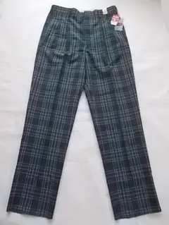 新品★定価18000円! 日本製 スラックス ツータック チェック 88